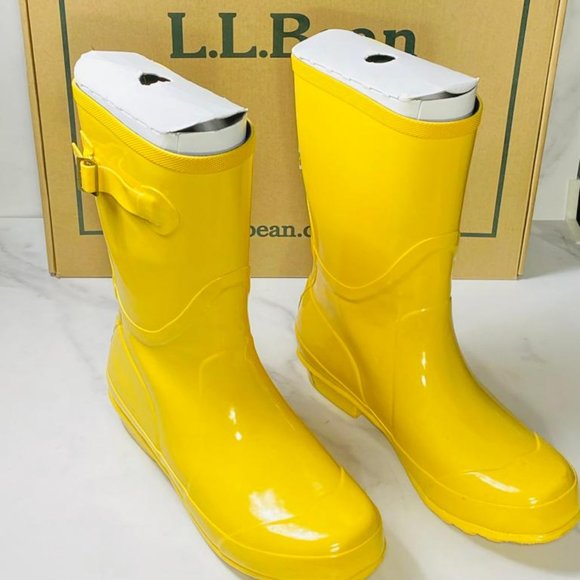 Ll Bean Womens Wellie Yellow Rubber 
